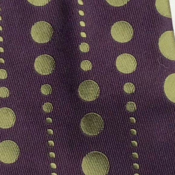 Christian Lacroix aubergine colour & dots Silk tie made in Italy 🇮🇹 - Picture 4 of 7